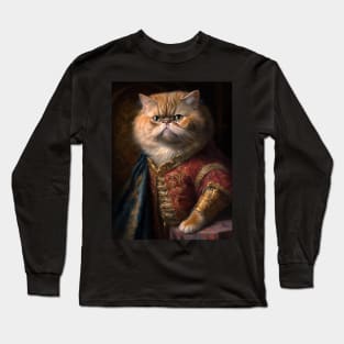 Royal Portrait of an Exotic Shorthair Cat Long Sleeve T-Shirt